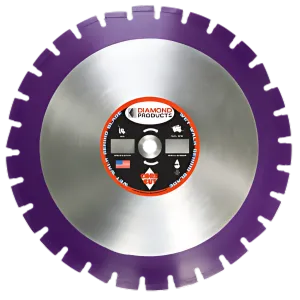 24" X .155 X 1" Imperial Purple Green/Asphalt Blade W/Slant Segs Metric Laser Welded