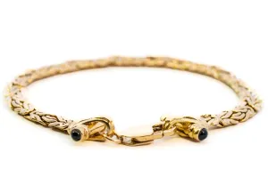 An Exquisite Yellow Gold Fancy Link Bracelet