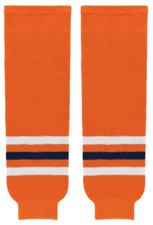 Athletic Knit (AK) HS630-369 2017 Edmonton Oilers Orange Knit Ice Hockey Socks