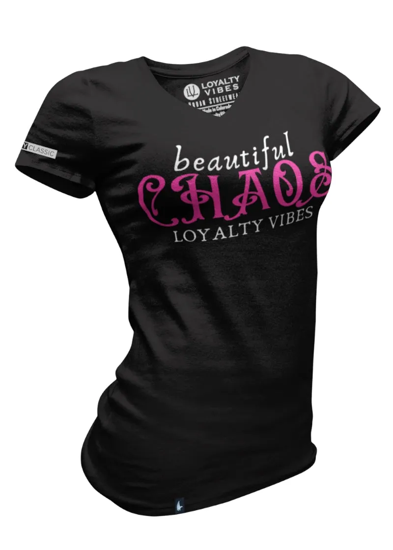 Beautiful Chaos V-Neck Tee