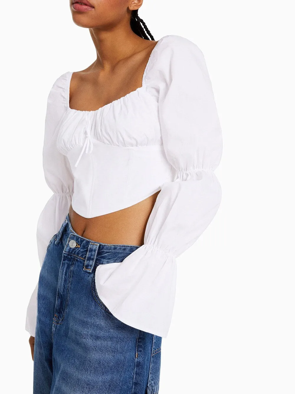 Bershka blouse, white