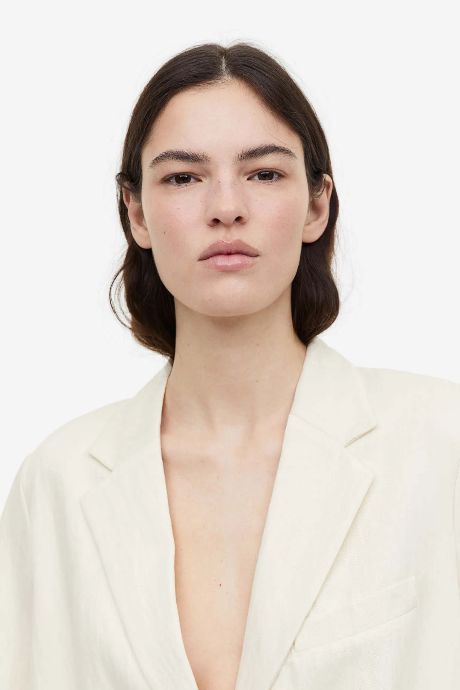 Blazer H&M Single-breasted, cream