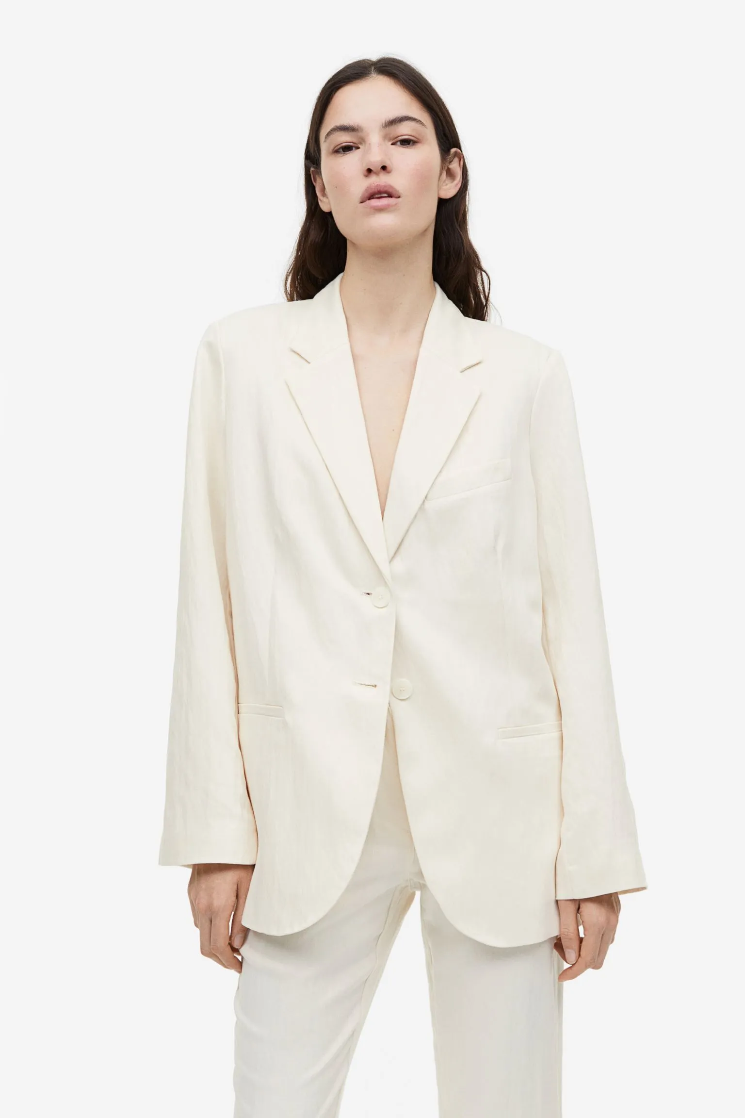 Blazer H&M Single-breasted, cream