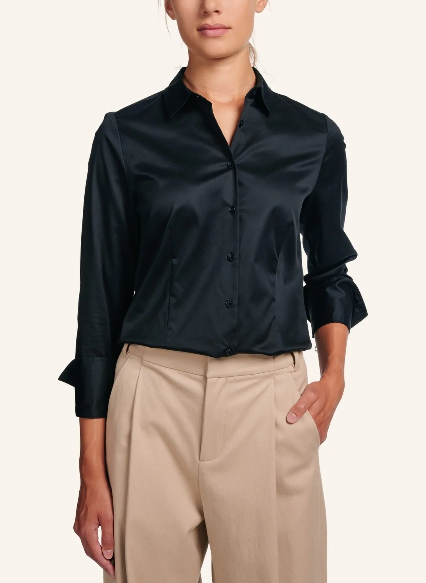 Blouse ETERNA REGULAR FIT, black