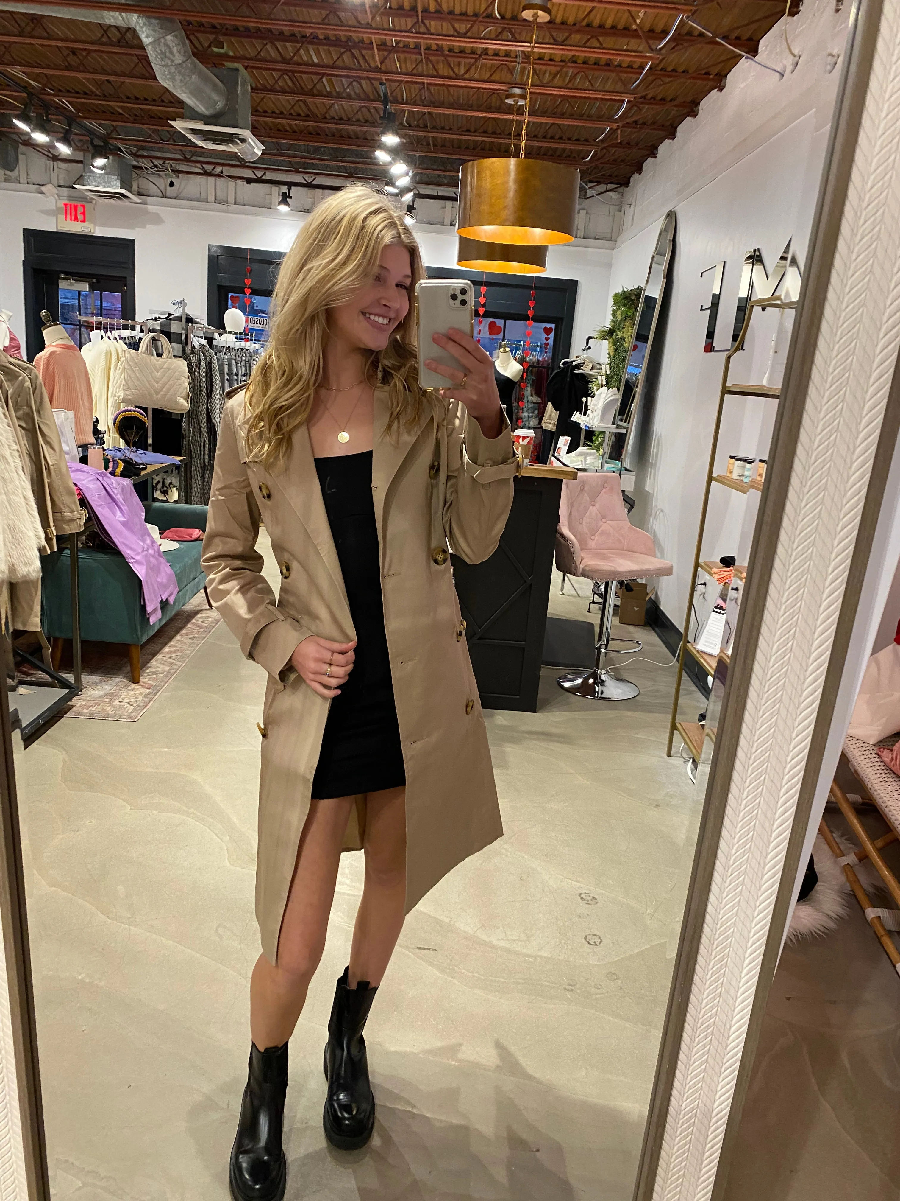 Catherine Double Breasted Classic Trench Coat with Belt