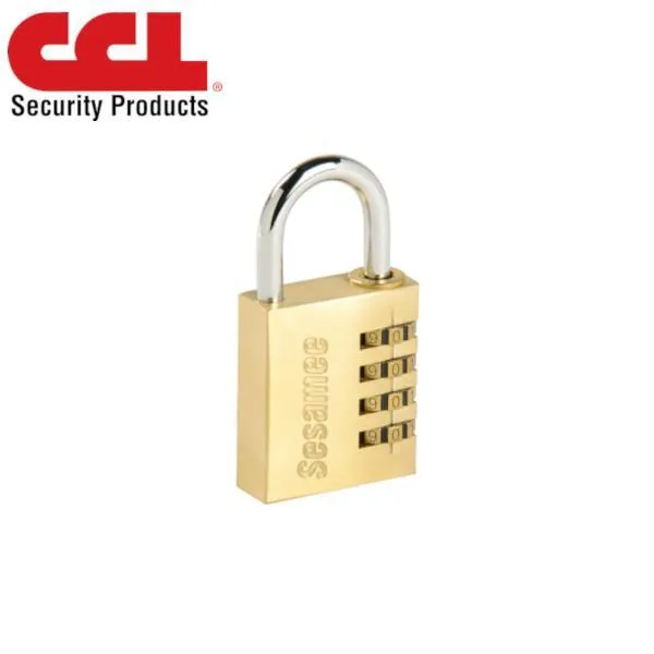 CCL - Sesamee DIY / 4-Dial 16540 Combination Padlock / 40mm / Gold