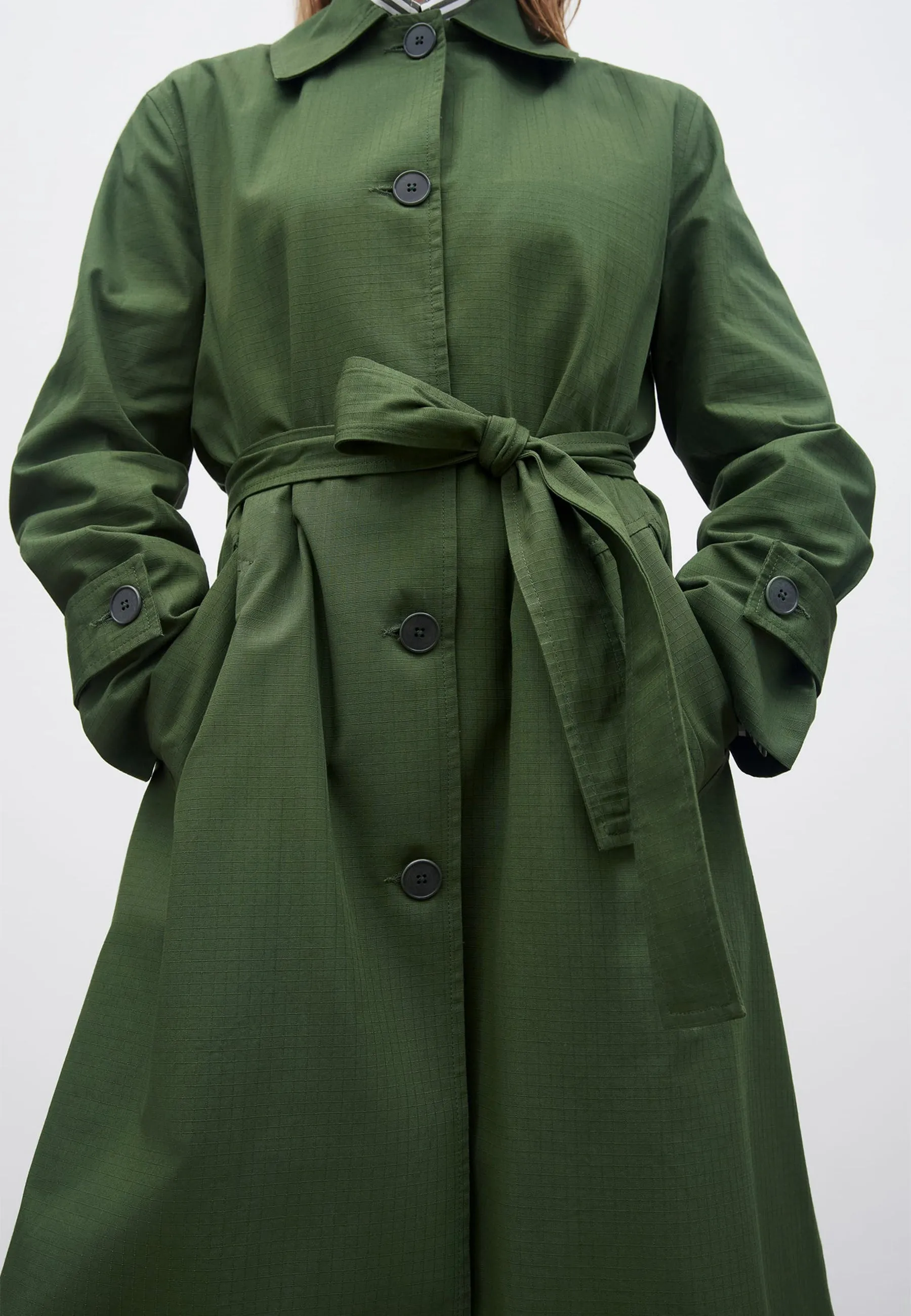 Cleo Trench Coat - Deep Green