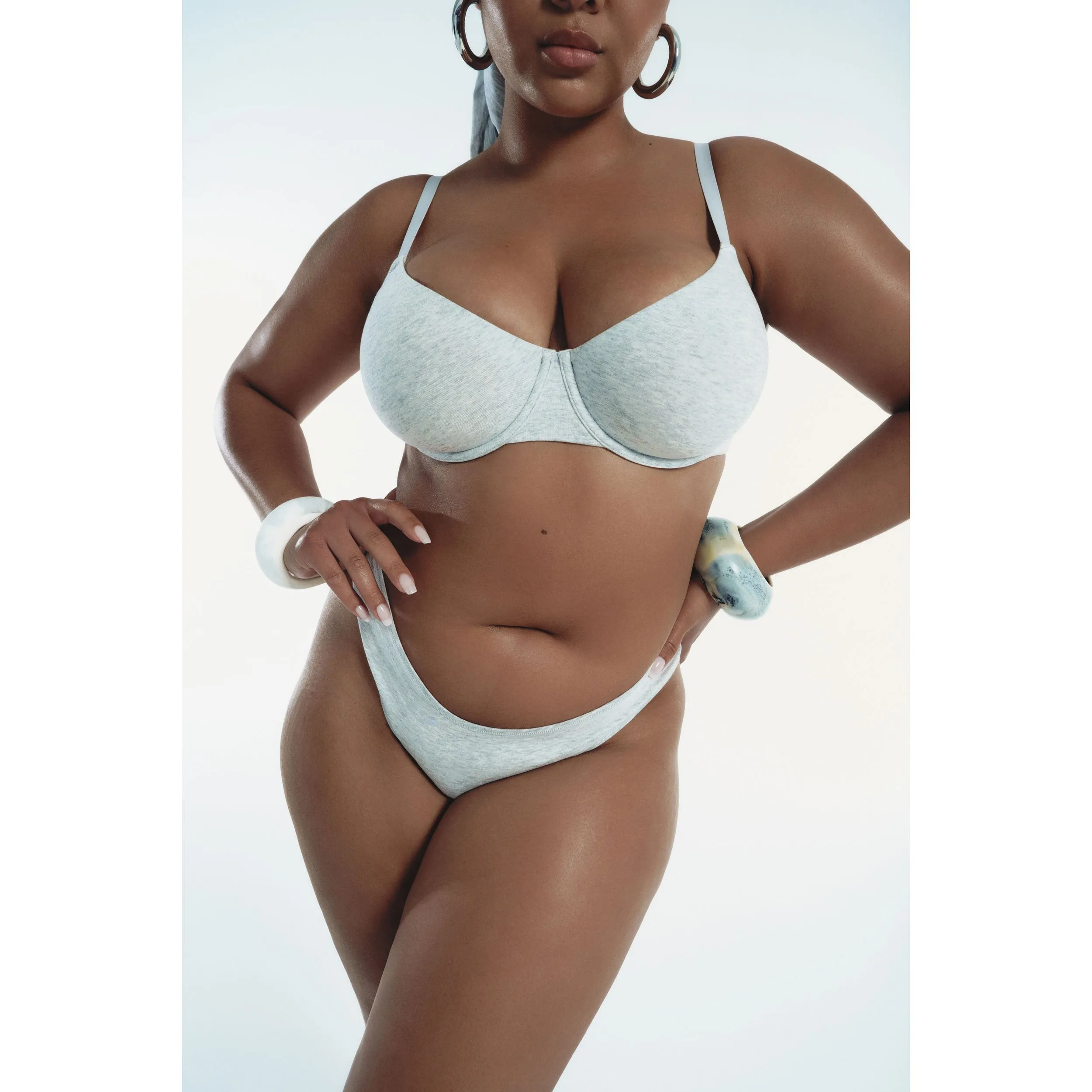 COTTON JERSEY UNDERWIRE BRA | SOOT