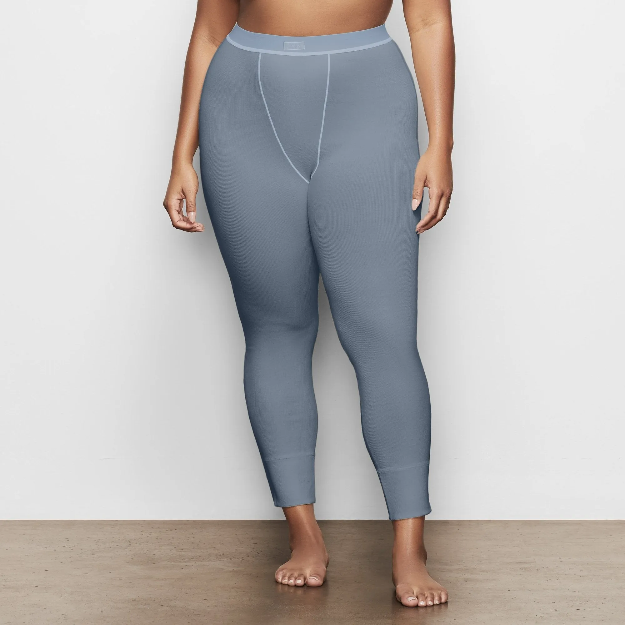 COTTON RIB LEGGING | KYANITE