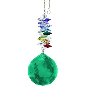 Crystal Ornament Emerald Crystal Ball Prism Colorful Swarovski Crystals 4-/12-inch