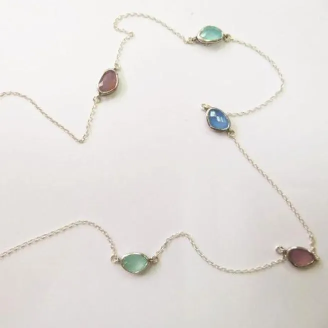 Exquisite Chalcedony Necklace - Sterling Silver Jewelry