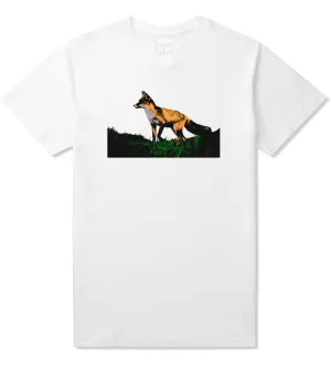 Fox In The Grass Painted Art T-Shirt