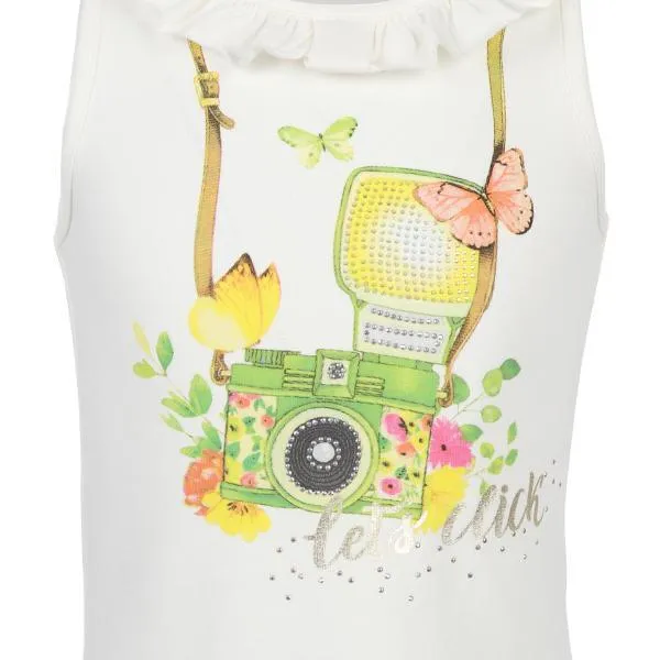 GIRLS T-SHIRT WITH GRAPHIC PRINT - WHITE