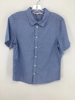 H & M Child Size 9 Blue Polka Dot Shirt - boys