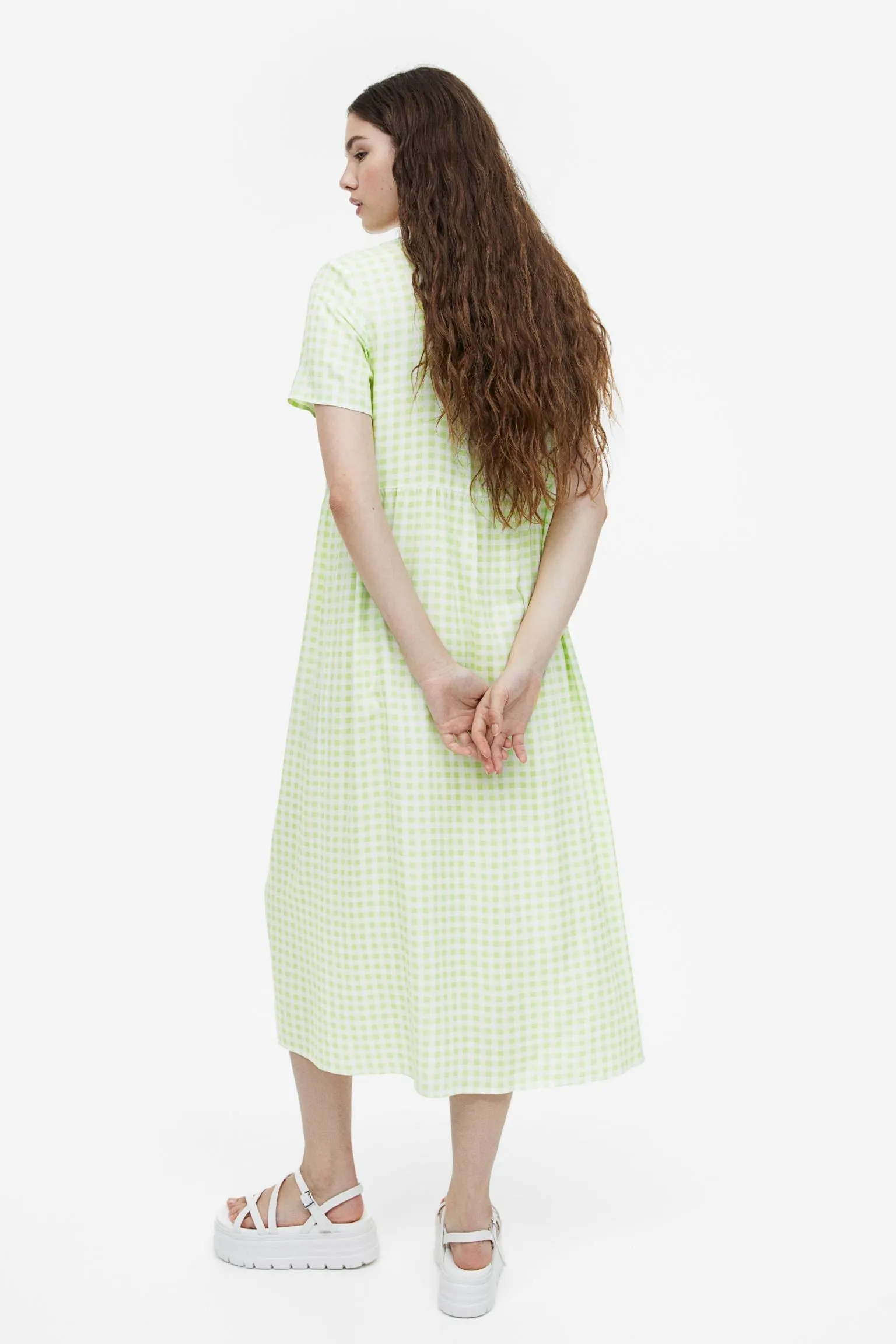 H&M Button-front dress, light green