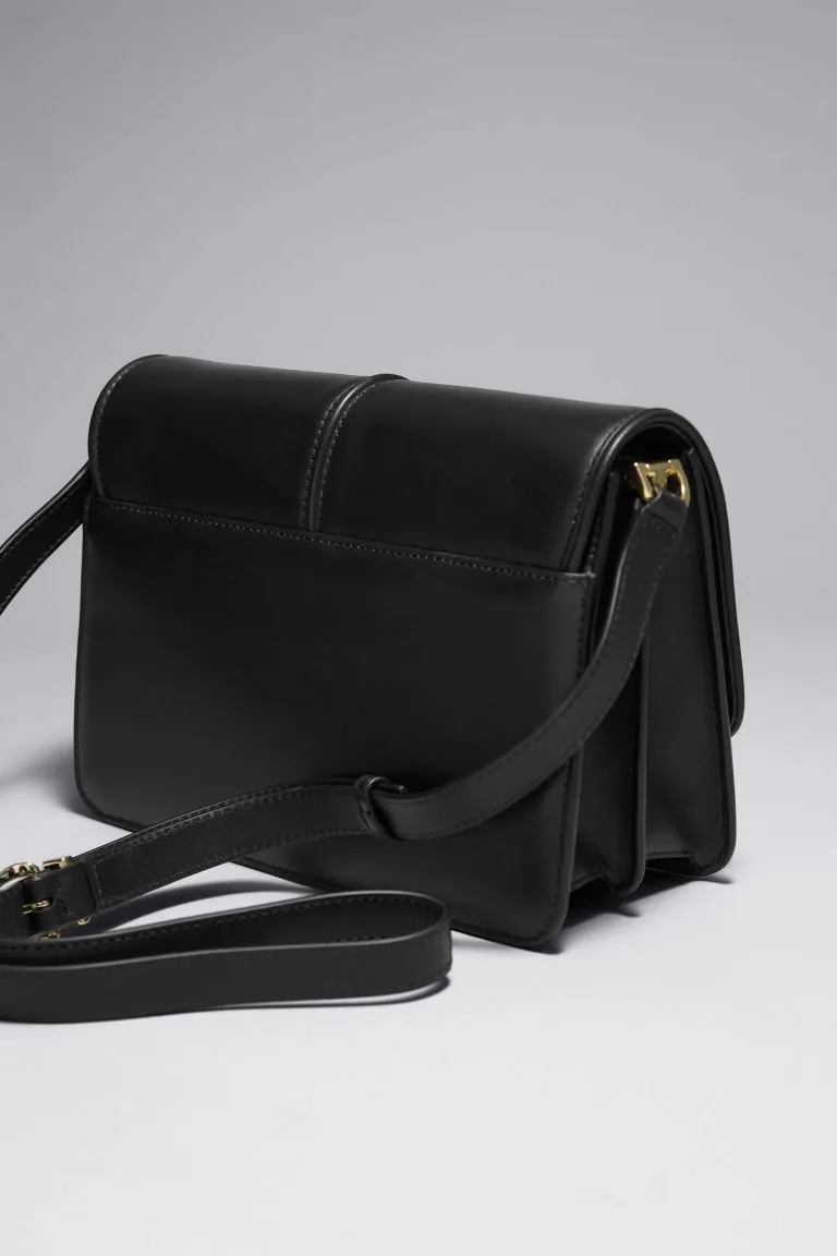 H&M Classic Leather Crossbody Bag, Black