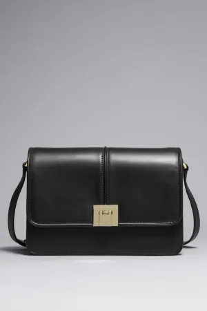 H&M Classic Leather Crossbody Bag, Black