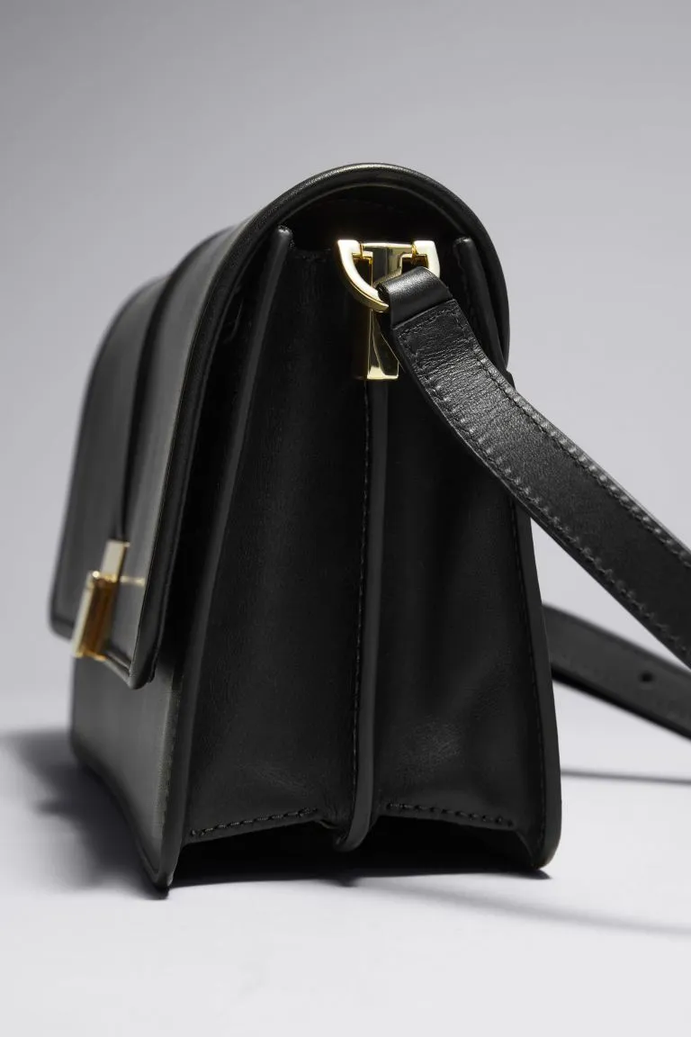 H&M Classic Leather Crossbody Bag, Black