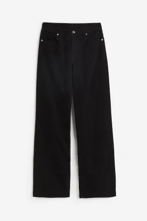 H&M Corduroy trousers, black