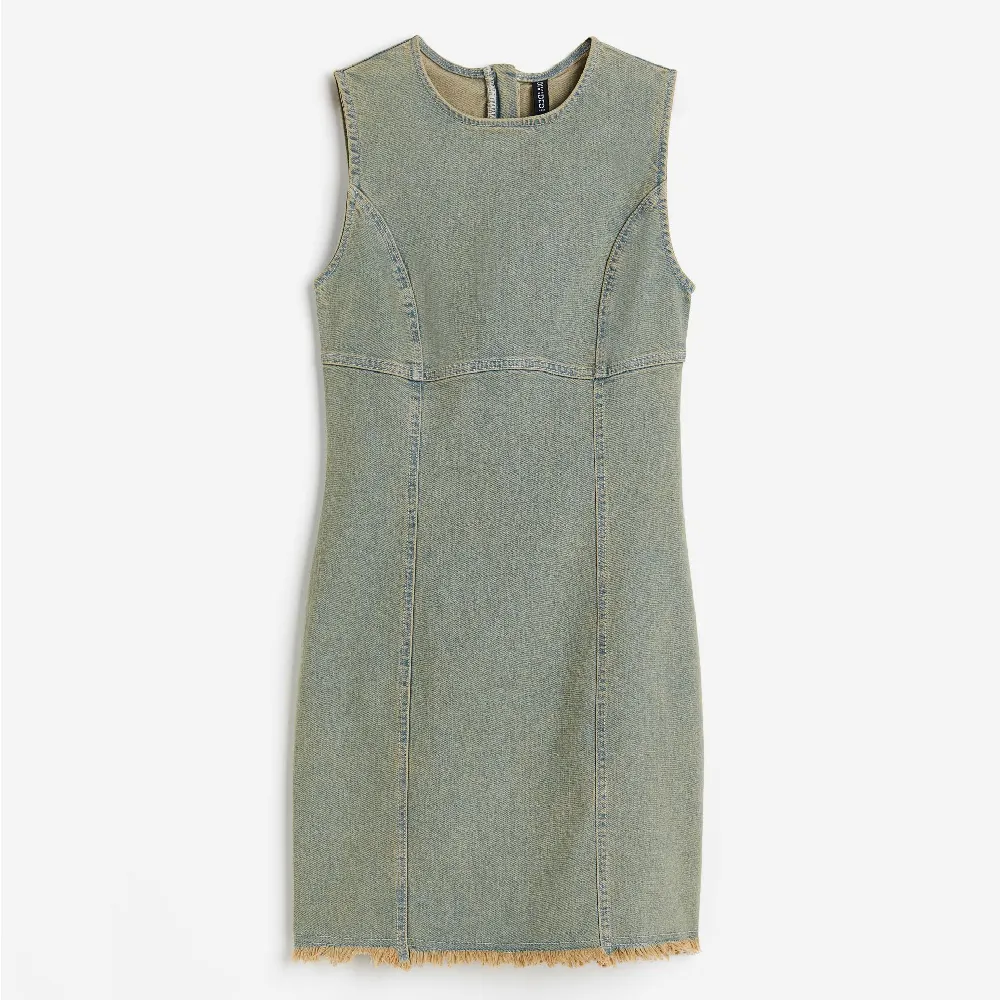 H&M Denim Bodycon dress, yellow-blue