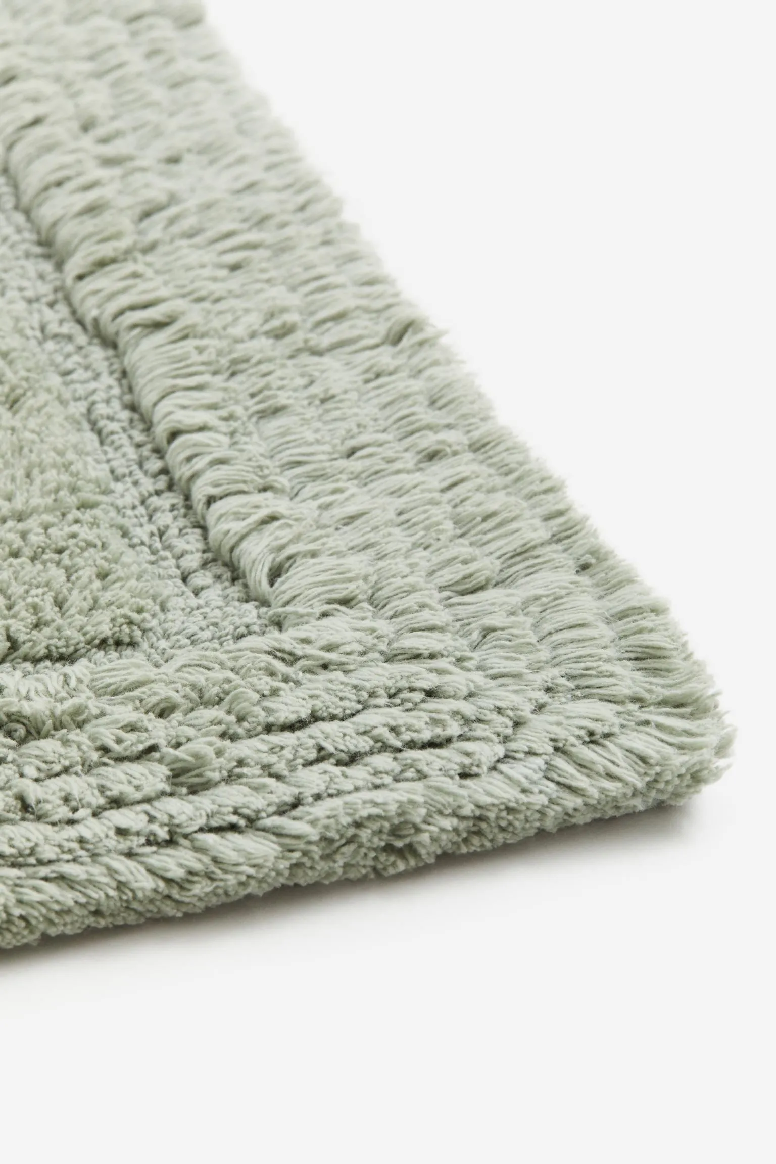 H&M Home Tufted Cotton Bath Mat, Light Green