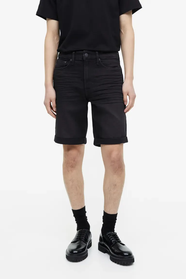 H&M Hybrid Regular Denim Shorts, Black