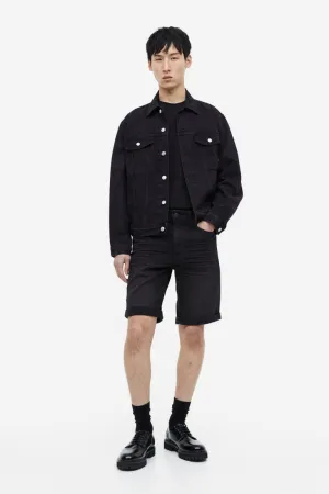 H&M Hybrid Regular Denim Shorts, Black