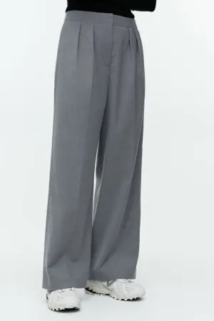 H&M low-waisted flannel trousers, gray