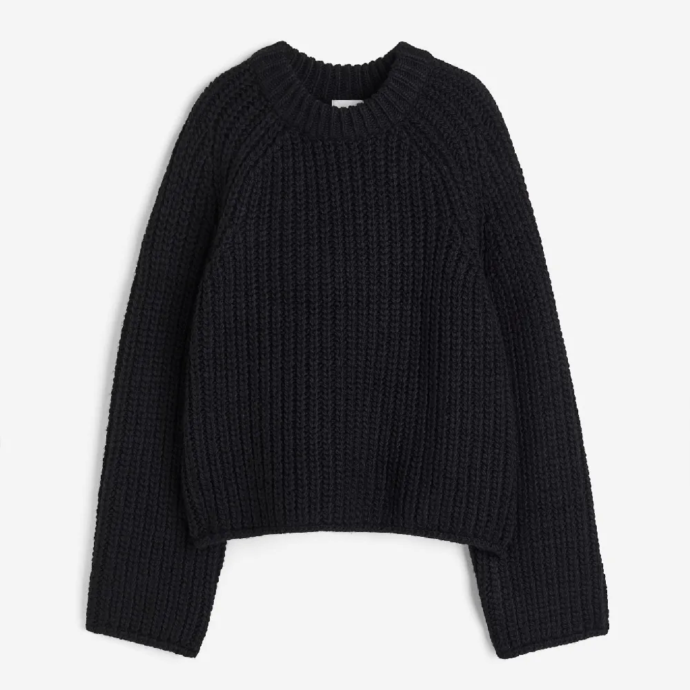 H&M Oversized Rib-knit sweater, black