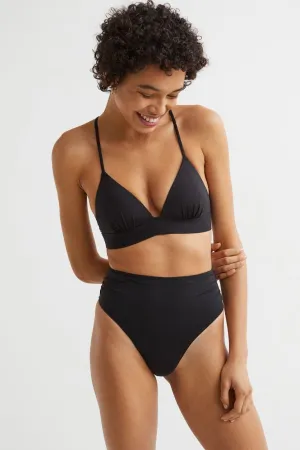 H&M push-up bikini top, black