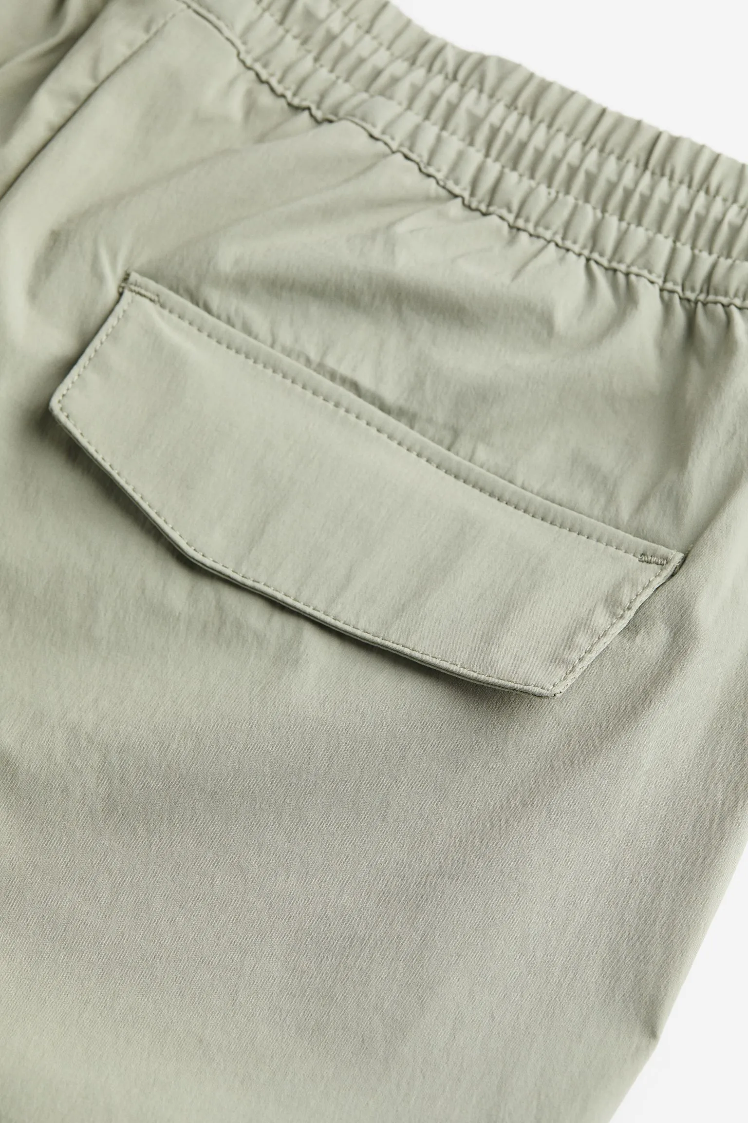 H&M Relaxed Fit Nylon Cargo Pants, light green