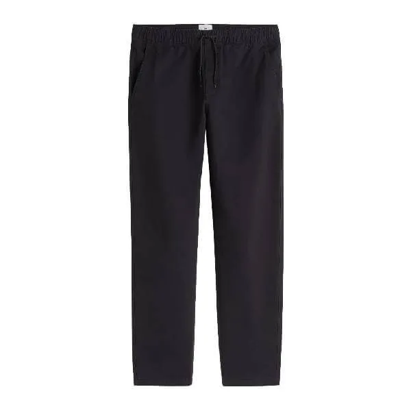 H&M Relaxed Fit Twill Pull-on Pants, black