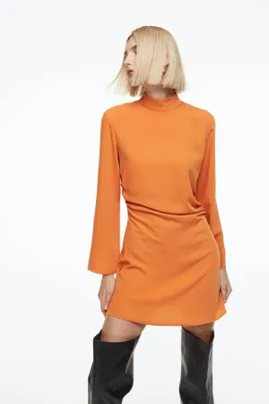 H&M ruffle dress, orange