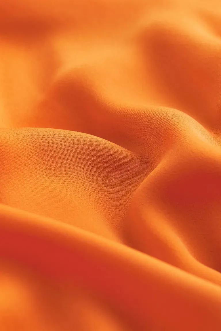 H&M ruffle dress, orange