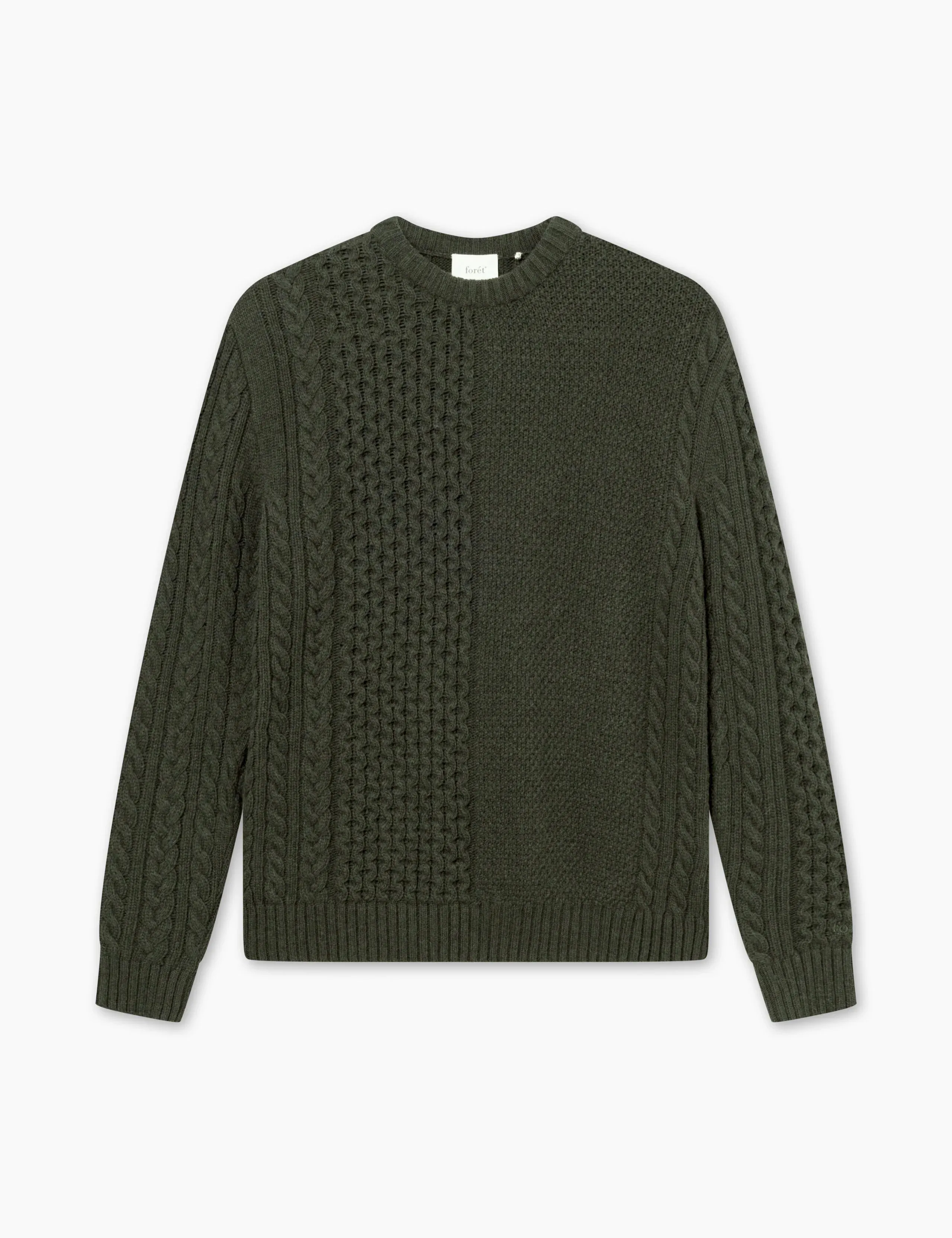 Hybrid Cable Knit | Dark Moss