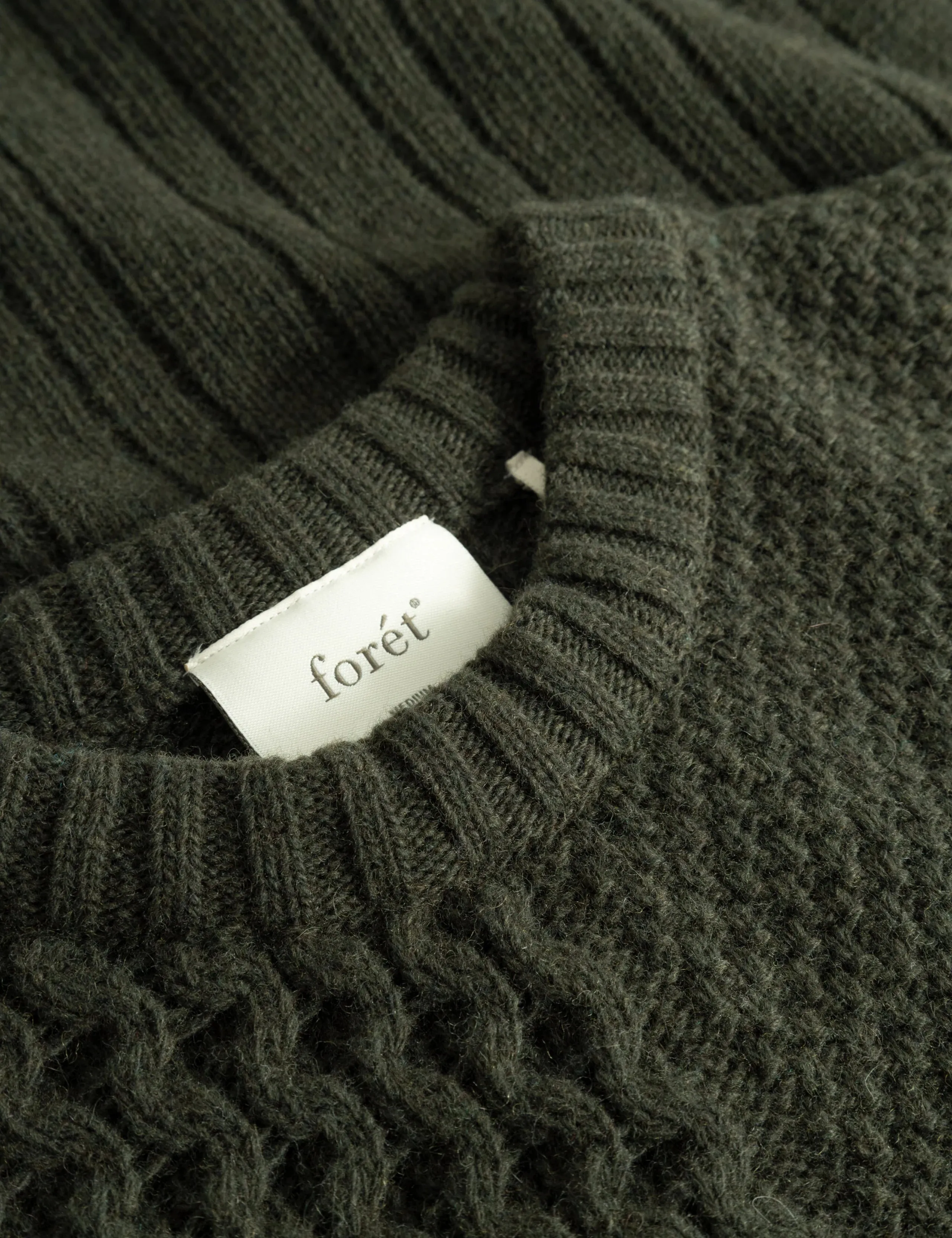 Hybrid Cable Knit | Dark Moss