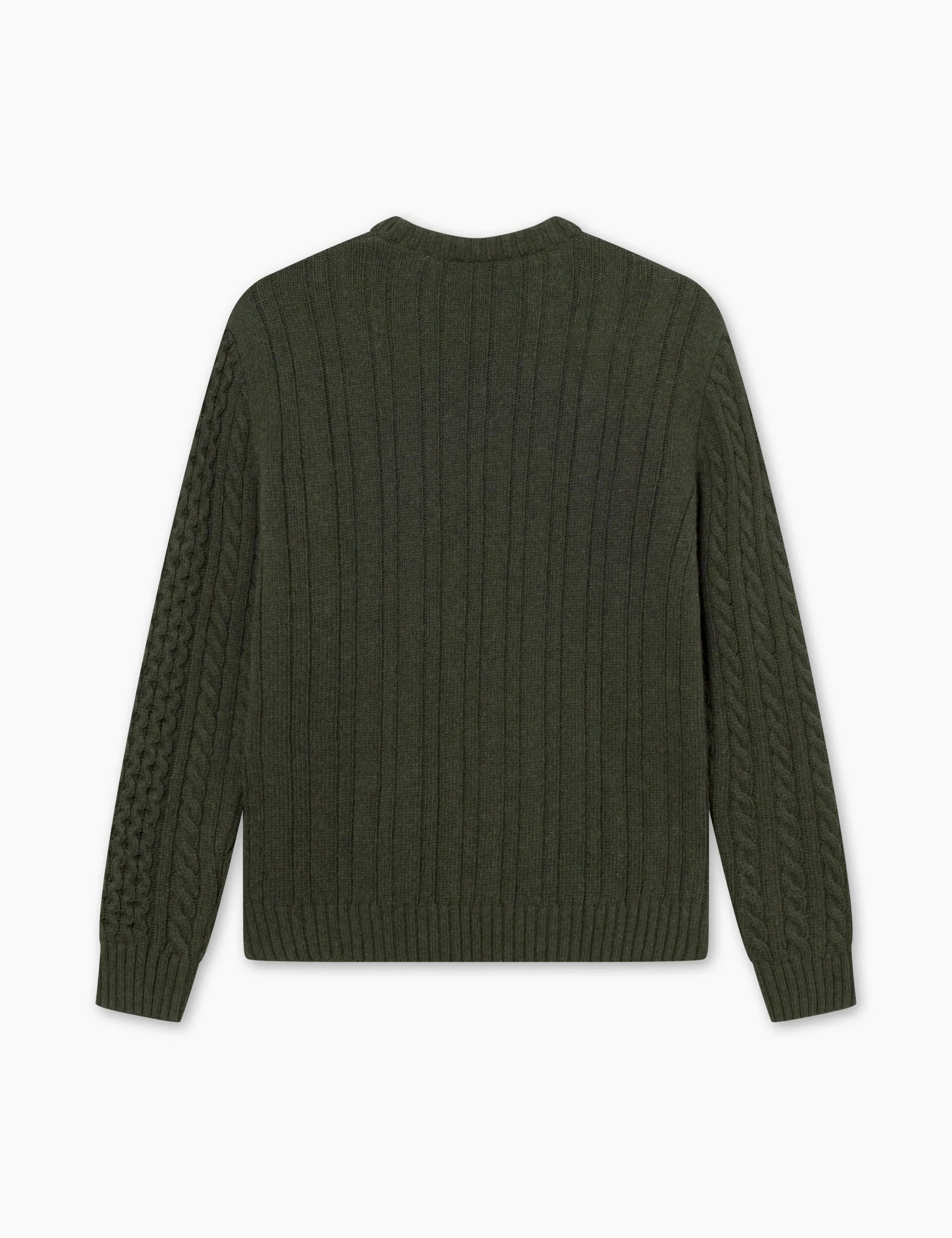 Hybrid Cable Knit | Dark Moss