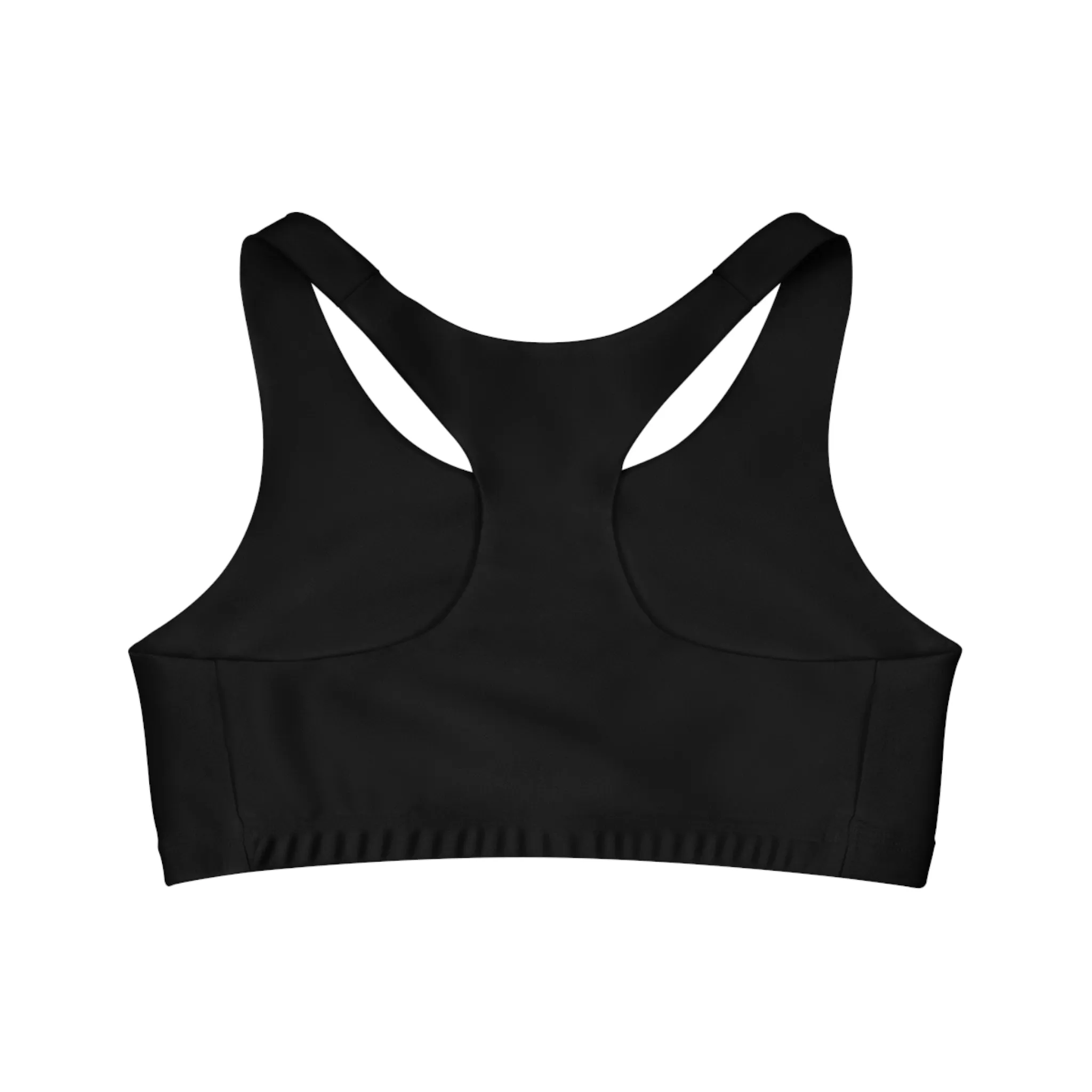 Inspire Wear Black Orchid Seamless Sports Bra (AOP)