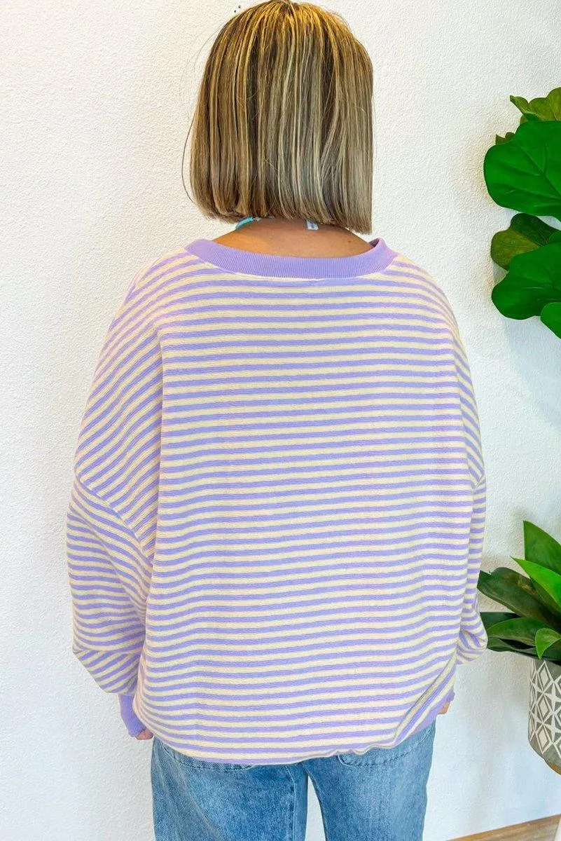 Lilac Stripe Sweater