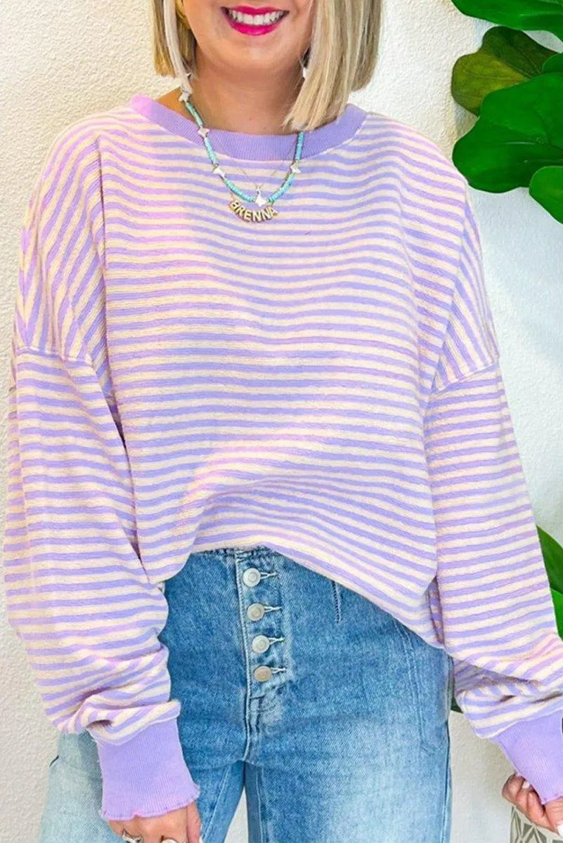 Lilac Stripe Sweater