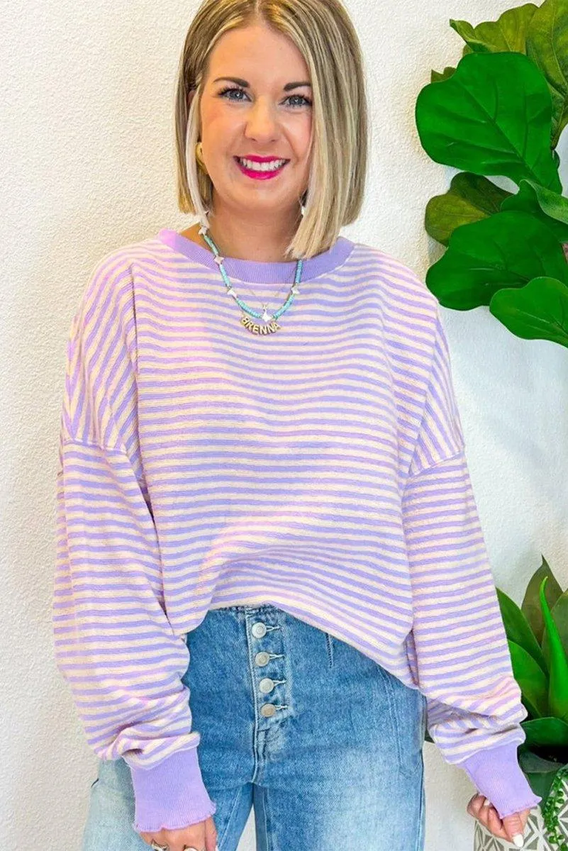 Lilac Stripe Sweater