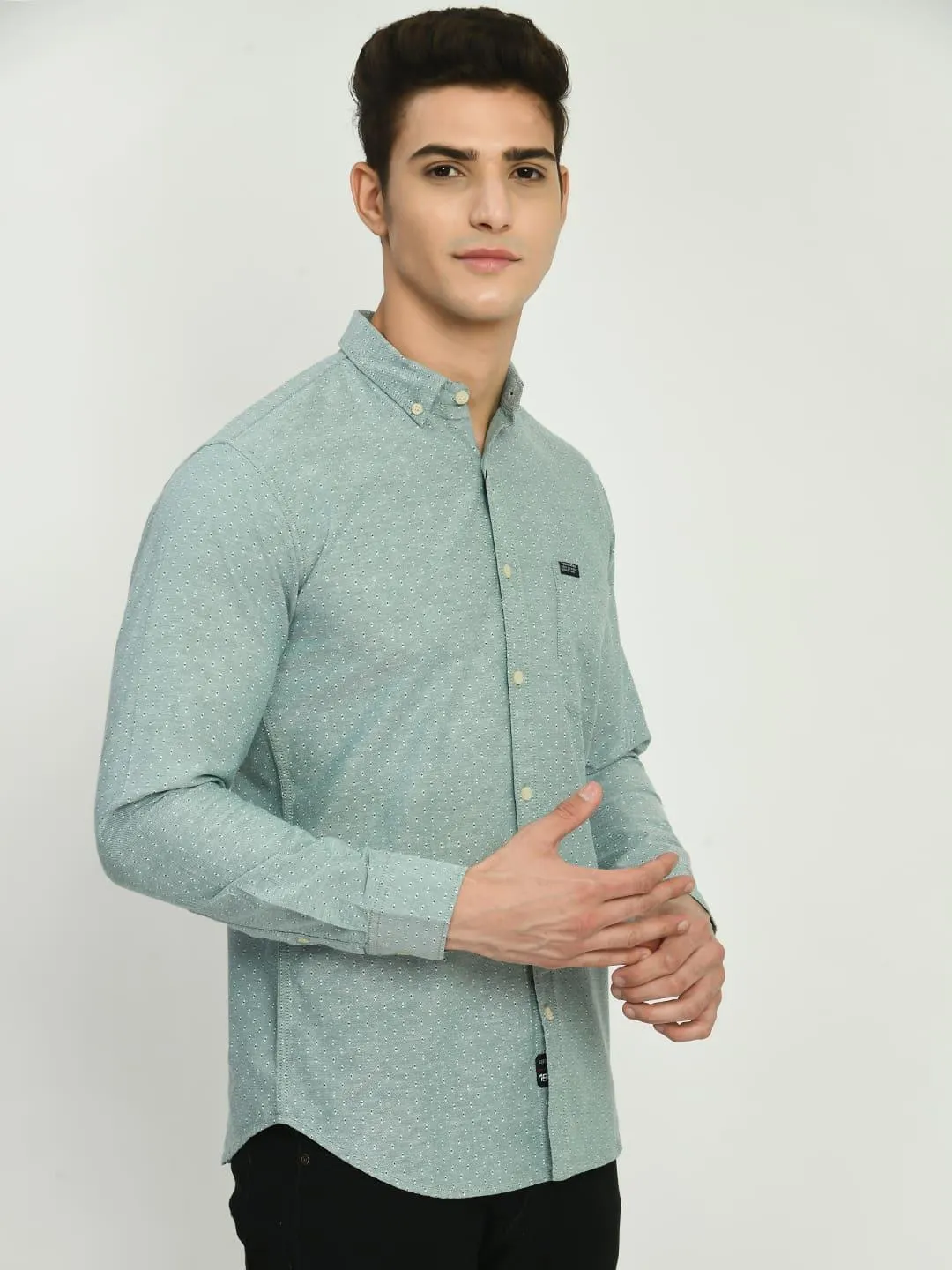 Men's Printed Cotton Regular Fit Shirt