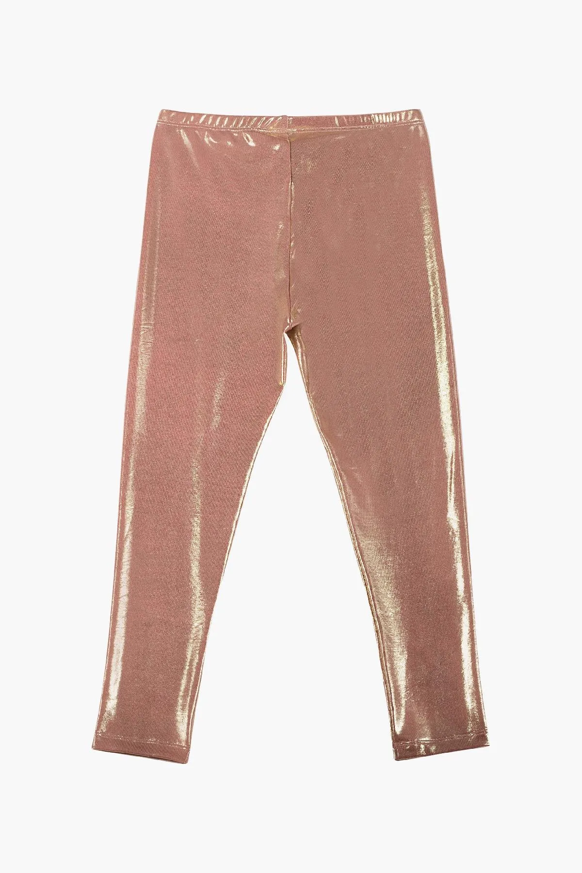 Paper Wings Rose Gold Metallic Girls Leggings (Size 2 left)