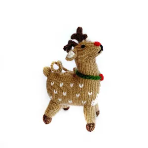 Premium Reindeer Ornament, Knit Wool