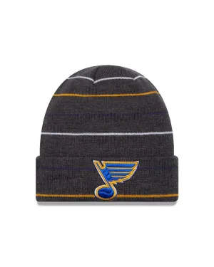 ST. LOUIS BLUES NEW ERA STRIPED KNIT - CHARCOAL