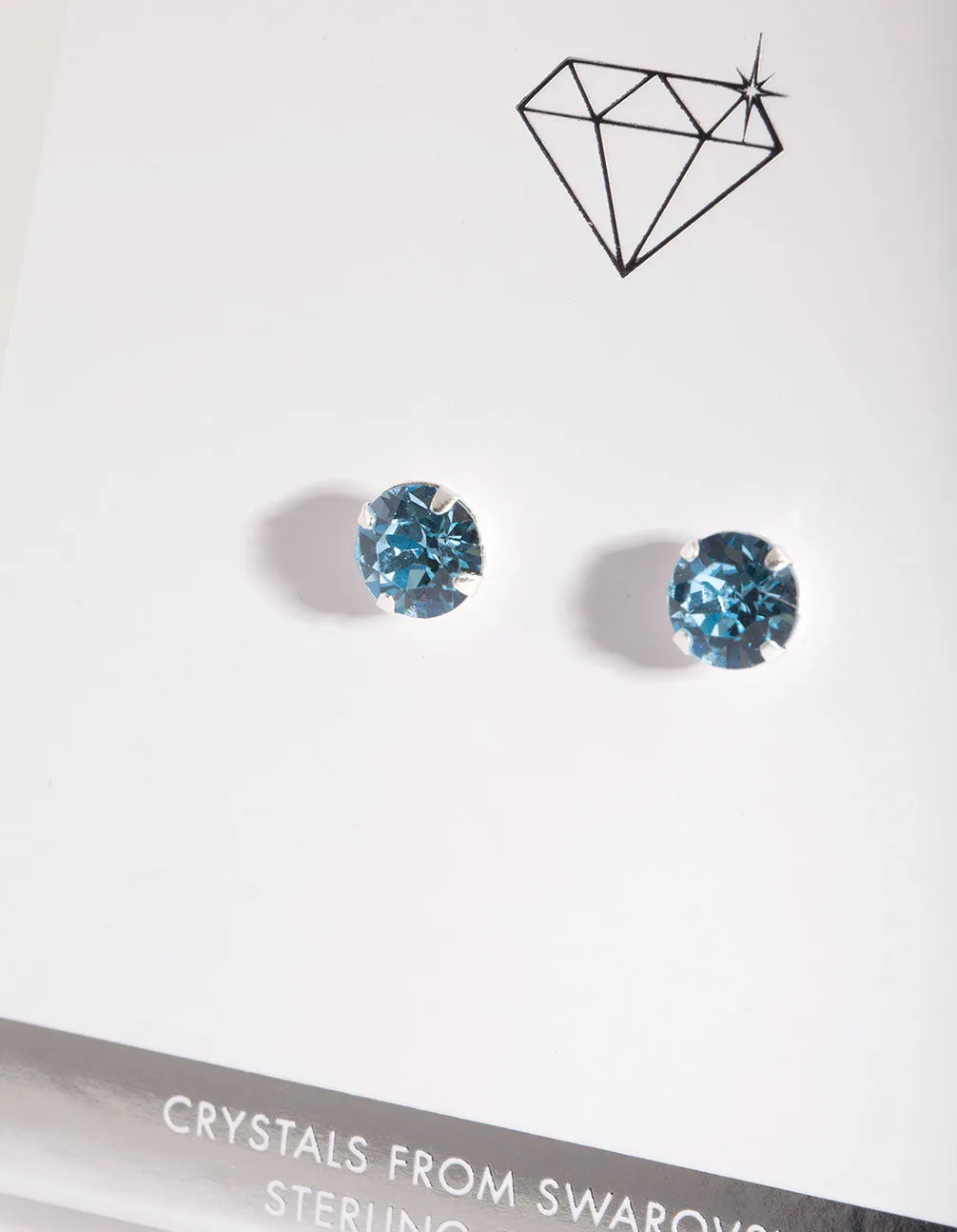 Swarovski Aqua 7mm Stud Earring