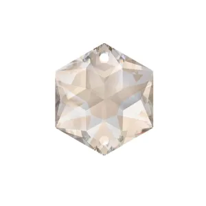 Swarovski Strass Crystal 14mm Silk Hexagon Star prism with One Hole