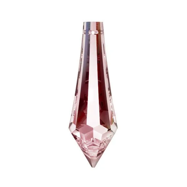 Swarovski Strass Crystal 1.5 inches Rosaline (Pink) Icicle Prism