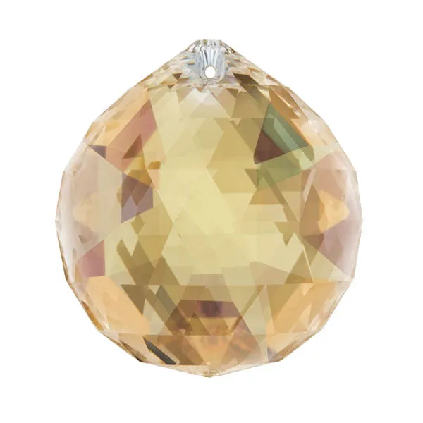 Swarovski Strass Crystal 30mm Topaz Faceted Ball prism