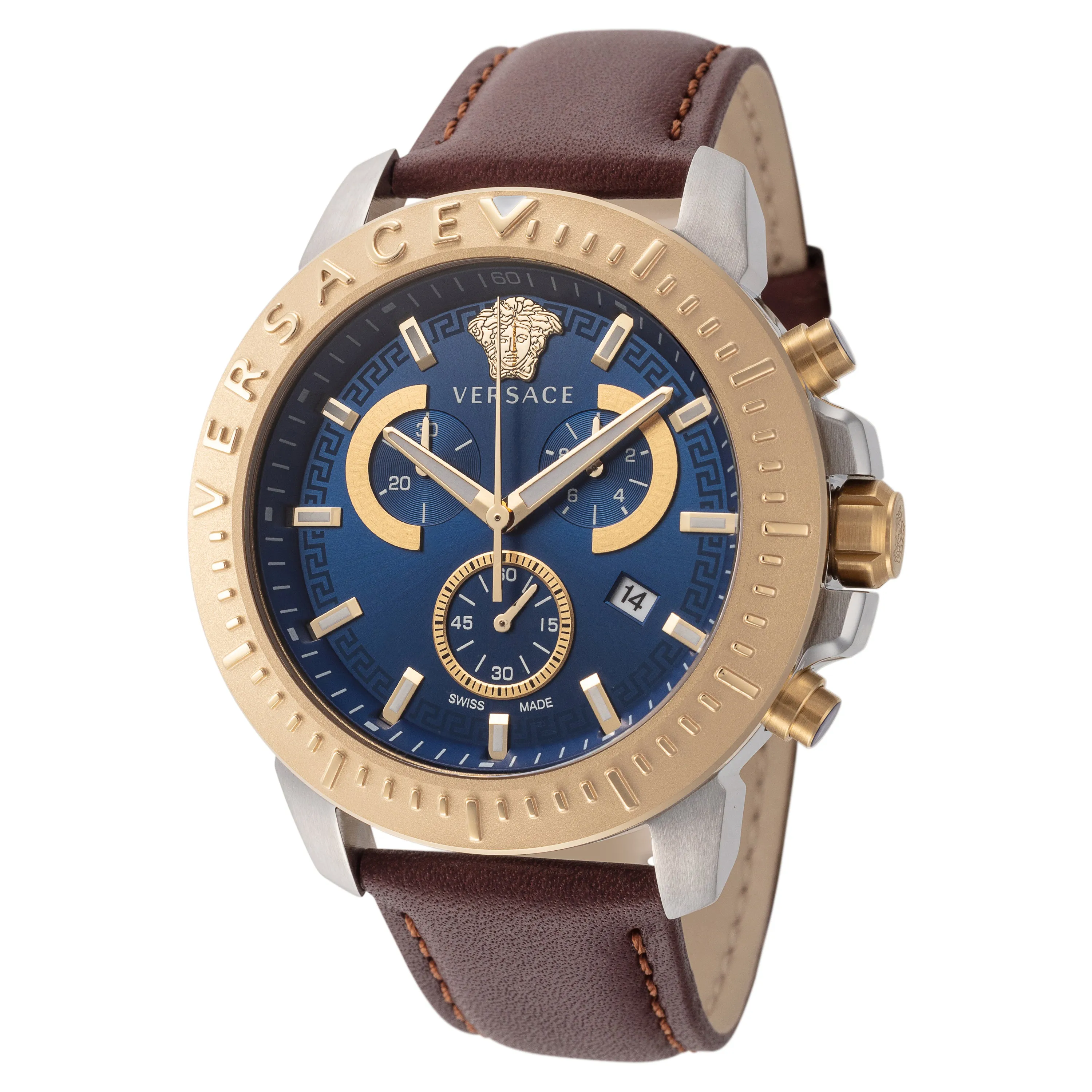 Versace Men's New Chrono 45mm Quartz Watch VE2E00221